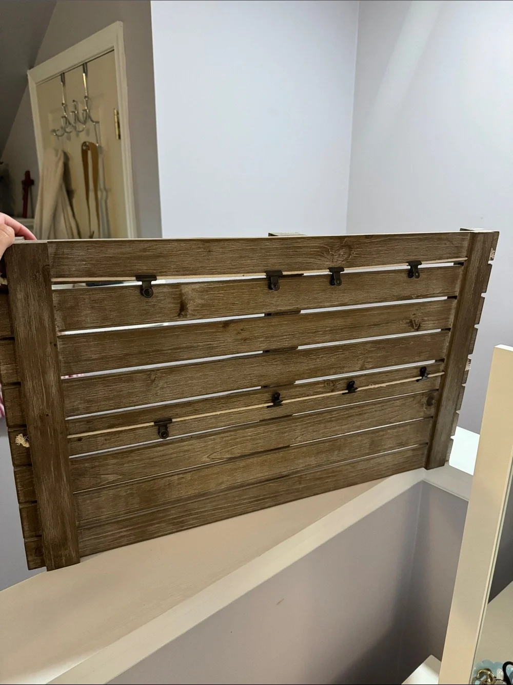 Wooden Wall Decor with Photo Clips